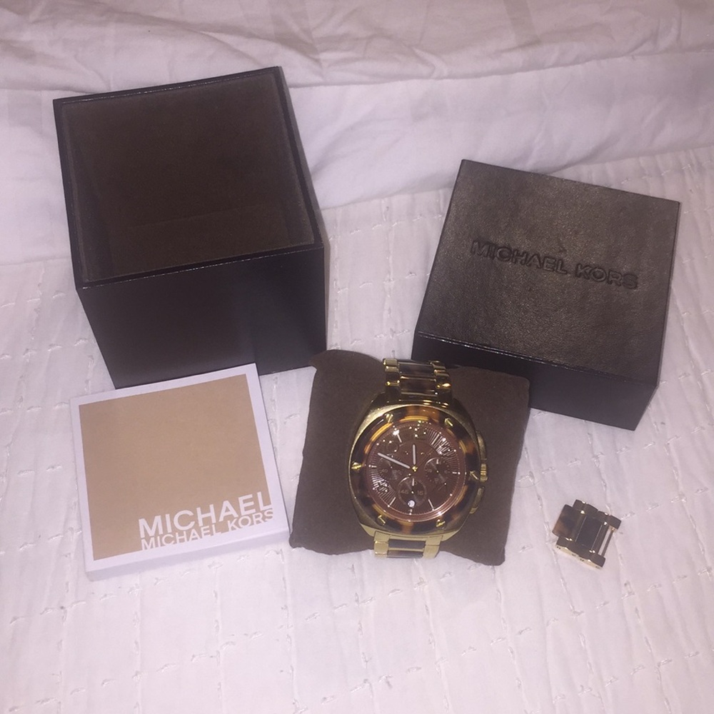 Michael Kors Tribeca tortoise watch